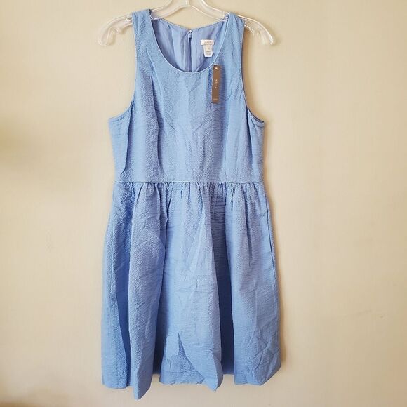 J. Crew Blue Scoop Neck Sleeveless Sundress - Picture 2 of 7